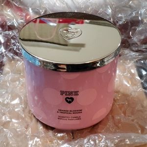 Pink scented candles